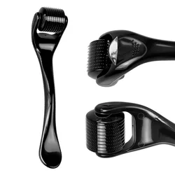 DRS 540 Facial Titanium Derma Roller for Beard Hair Regrowth Growth Face Skin Care Machine Black Microneedle Roller Beauty Tool
