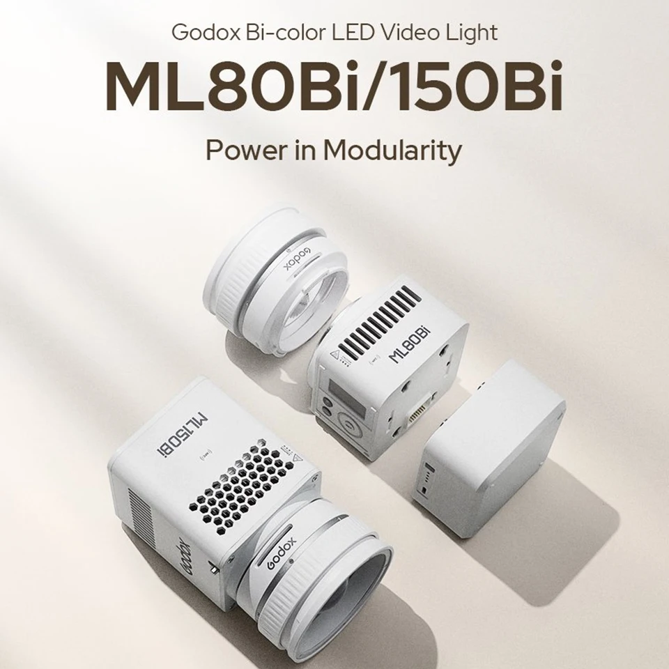 Godox ML80Bi/ML150Bi 80w/150w Bi-color LED Video Light for Outdoor Photography Video Recording Filmmaking