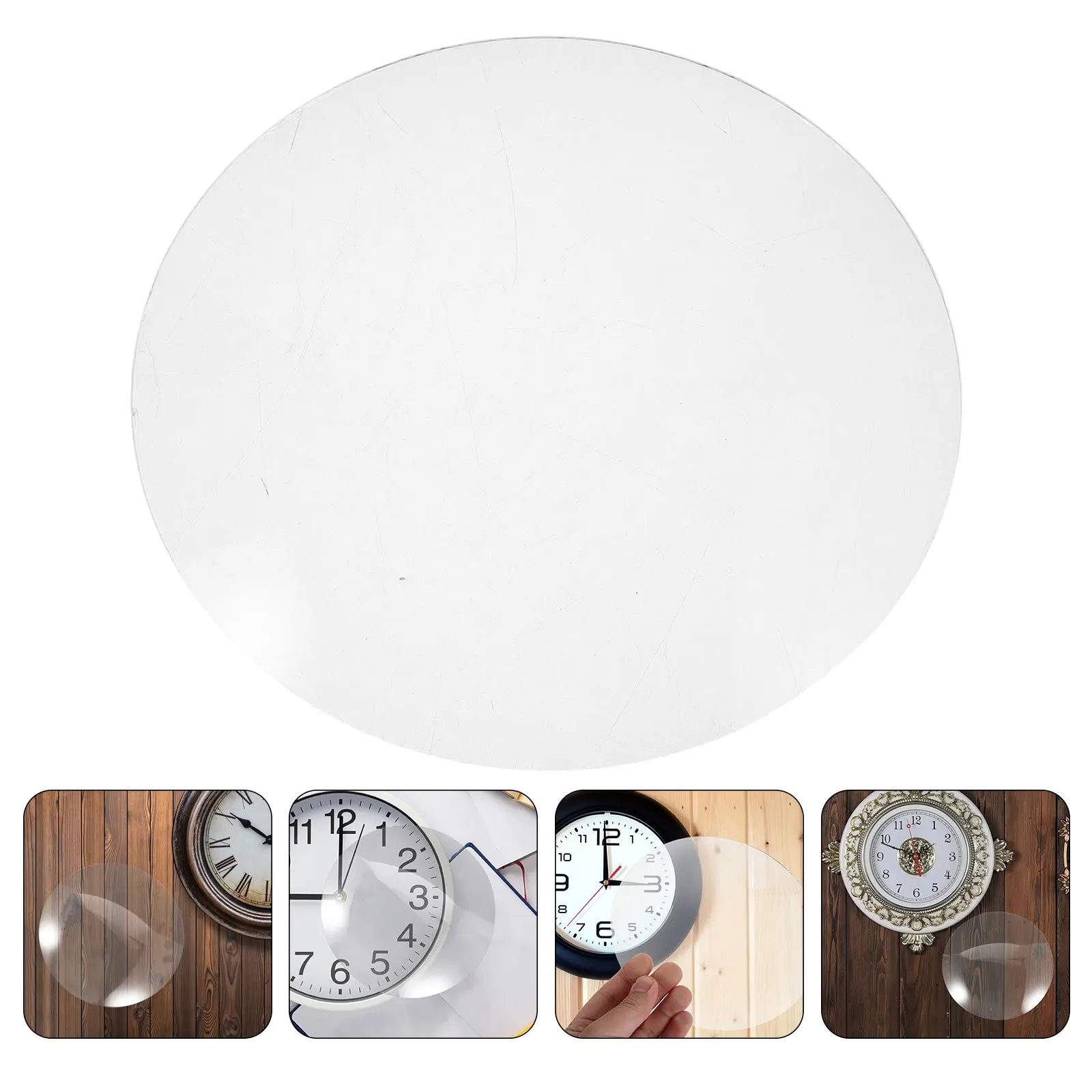 

Round Convex Glass Cover for Clock 7.35 Inch Replacement Face Panel Protects Wall Clock from Dust DIY Repair Solution