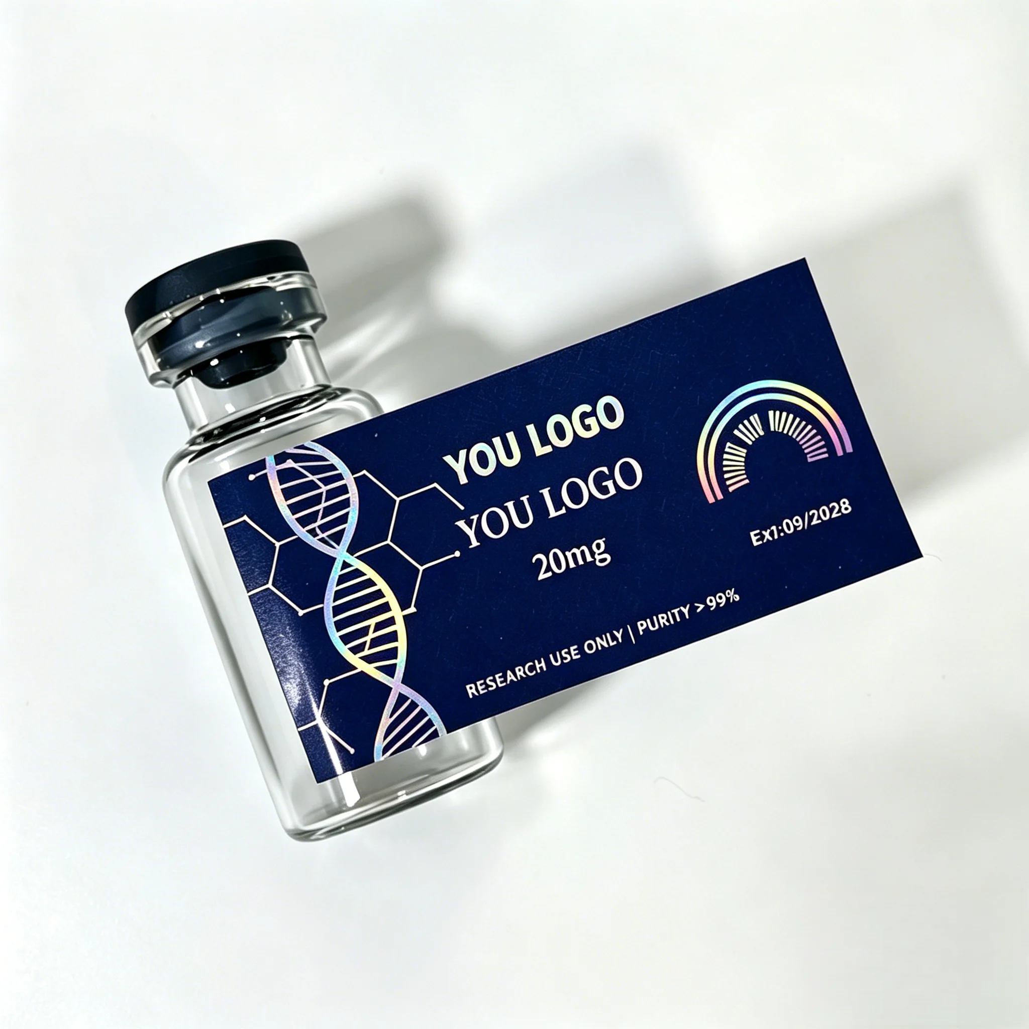 

Holographic Laser Vinyl Stickers,Safe Non-toxic Adhesive Labels,3ml-10ml Bottle Stickers for Beauty & Fitness Industry
