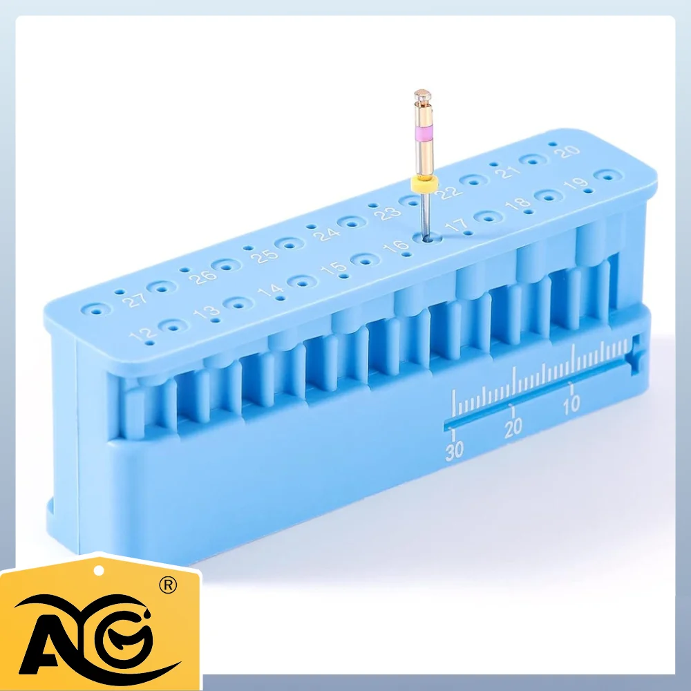 

AG 1pcs Dental Endo Files Measuring Block with Ruler Endodontic Instrument Block Dentist Instrument Holder Dental Tools
