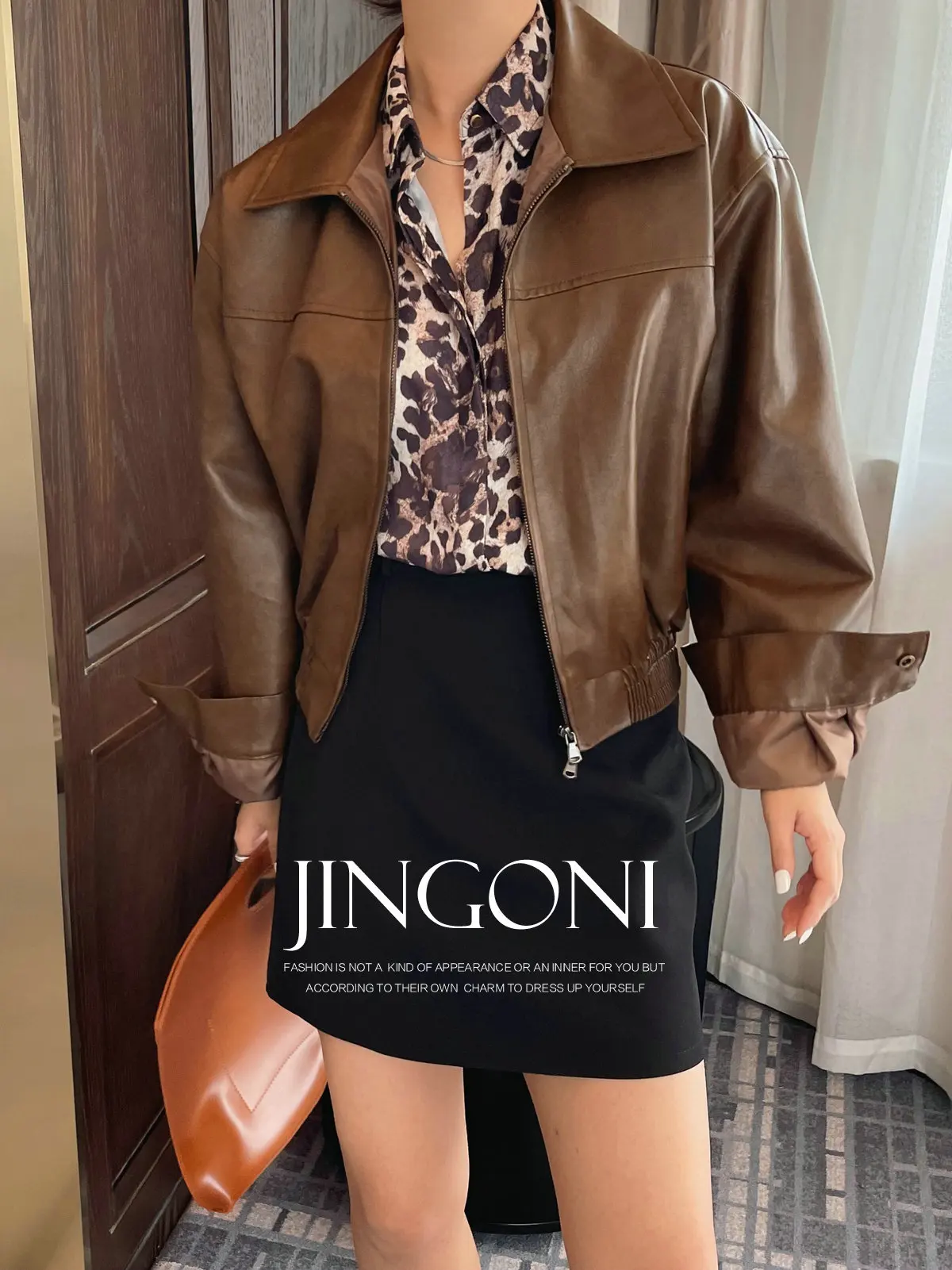 Leather Jacket Bomber Woman Clothing 2024 Autumn Fall Y2K Top Korean Fashion Style New Outerwears Elegant Trench Coat Oversize