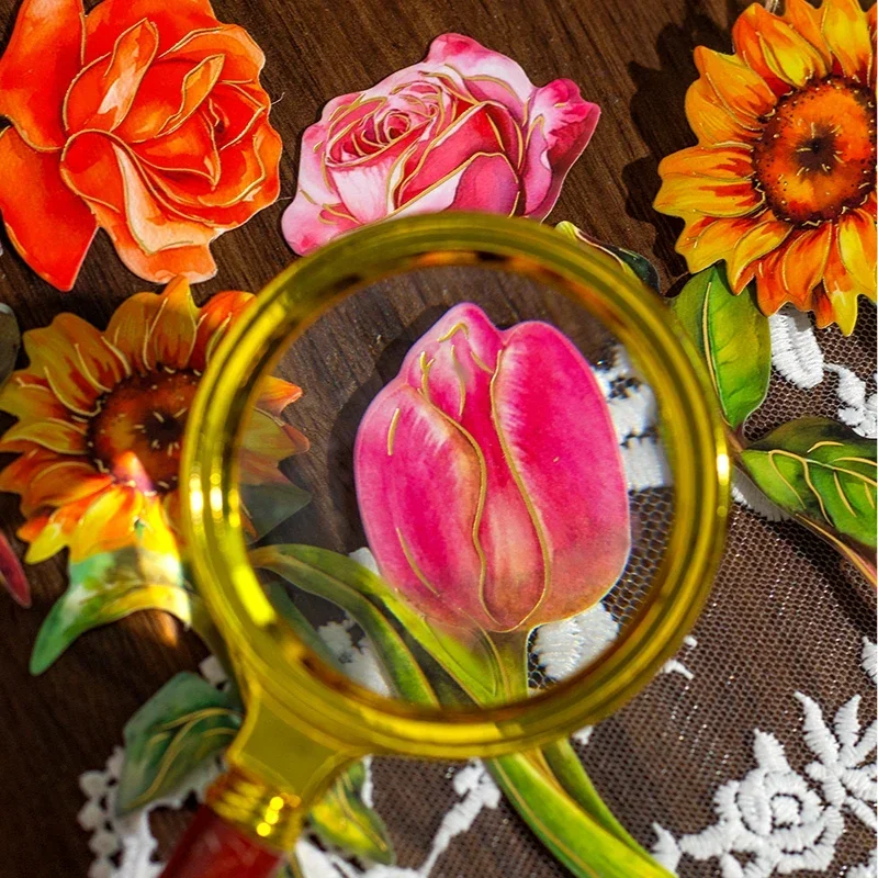 24 шт., материалы, букет цветов, цветок, бронзовые блокноты, базовое украшение, почерк, скрапбукинг, искусство, 130*65 мм