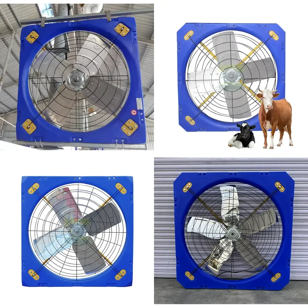 Heavy Stainless Steel Blade Hanging Fan with Pure Copper Motor Aluminum Magnesium Shell for Cattle Barn Use