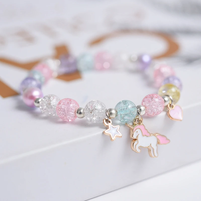 [LA]1Pc Cute Popcorn Beads Bracelet Friendship Glass Bracelets For Girls Pendant Bracelet Jewelry Accessories