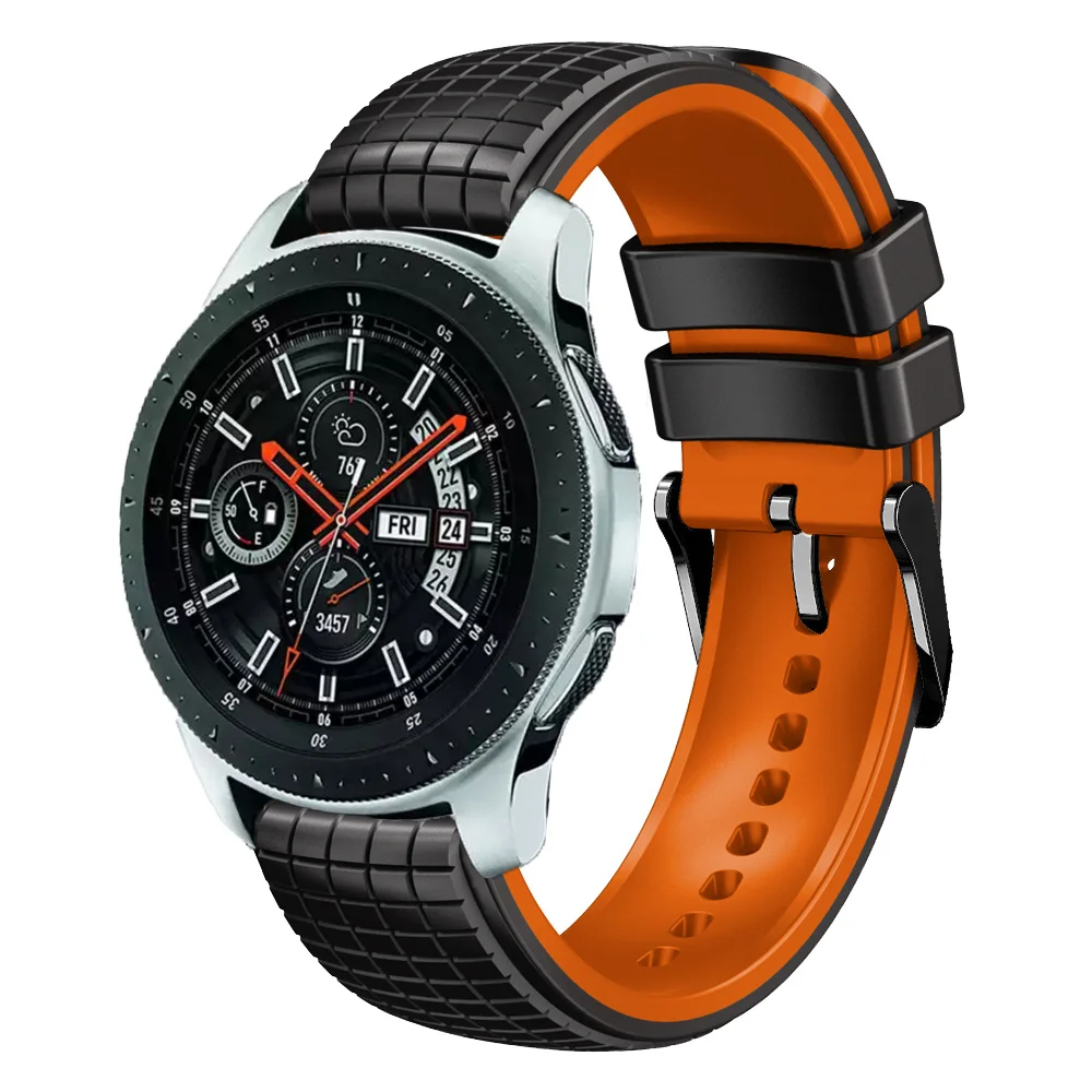 22 مللي متر سيليكون الفرقة لساعة سامسونج جالاكسي 46 مللي متر حزام رجل لساعة جالاكسي 3 45 مللي متر جير S3 الحدود الكلاسيكية استبدال الفرقة