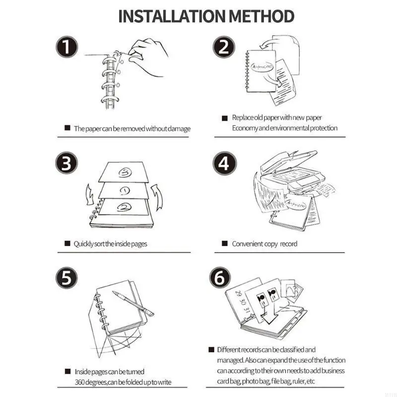 M5TB 20pcs 35mm Heart Binder Rings Mushroom Hole Loose Notebook Notepad Binding Plastic Disc Buckle Hoop DIY