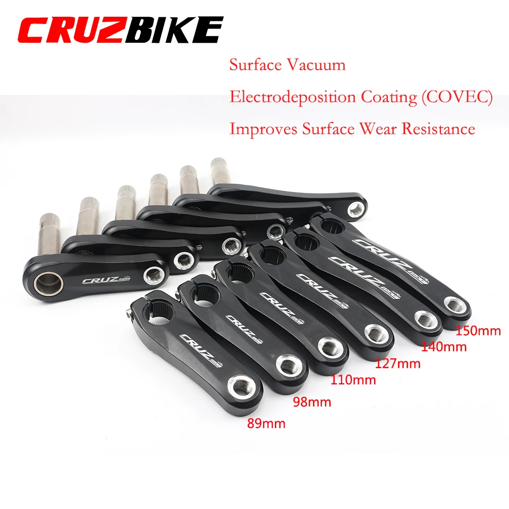 CRUZbike 89/98/110/127/140/150mm Alloy Aluminum MTB Child Bike Crank Kids Folding Bicycle Cranksets