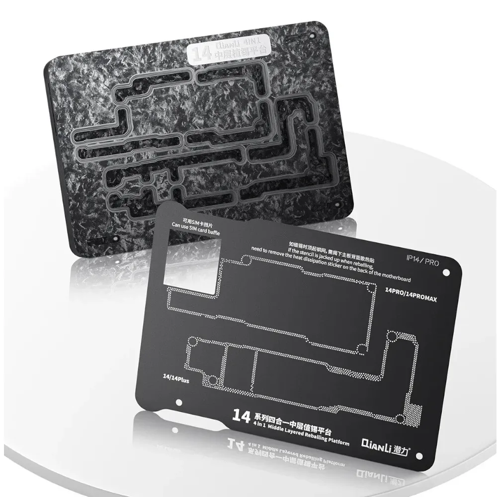 QianLi Mainboard Middle Frame Reballing Platform BGA Reballing Stencil Motherboard Fixture for IPhone X 11 12 13 14 15 16 Rework