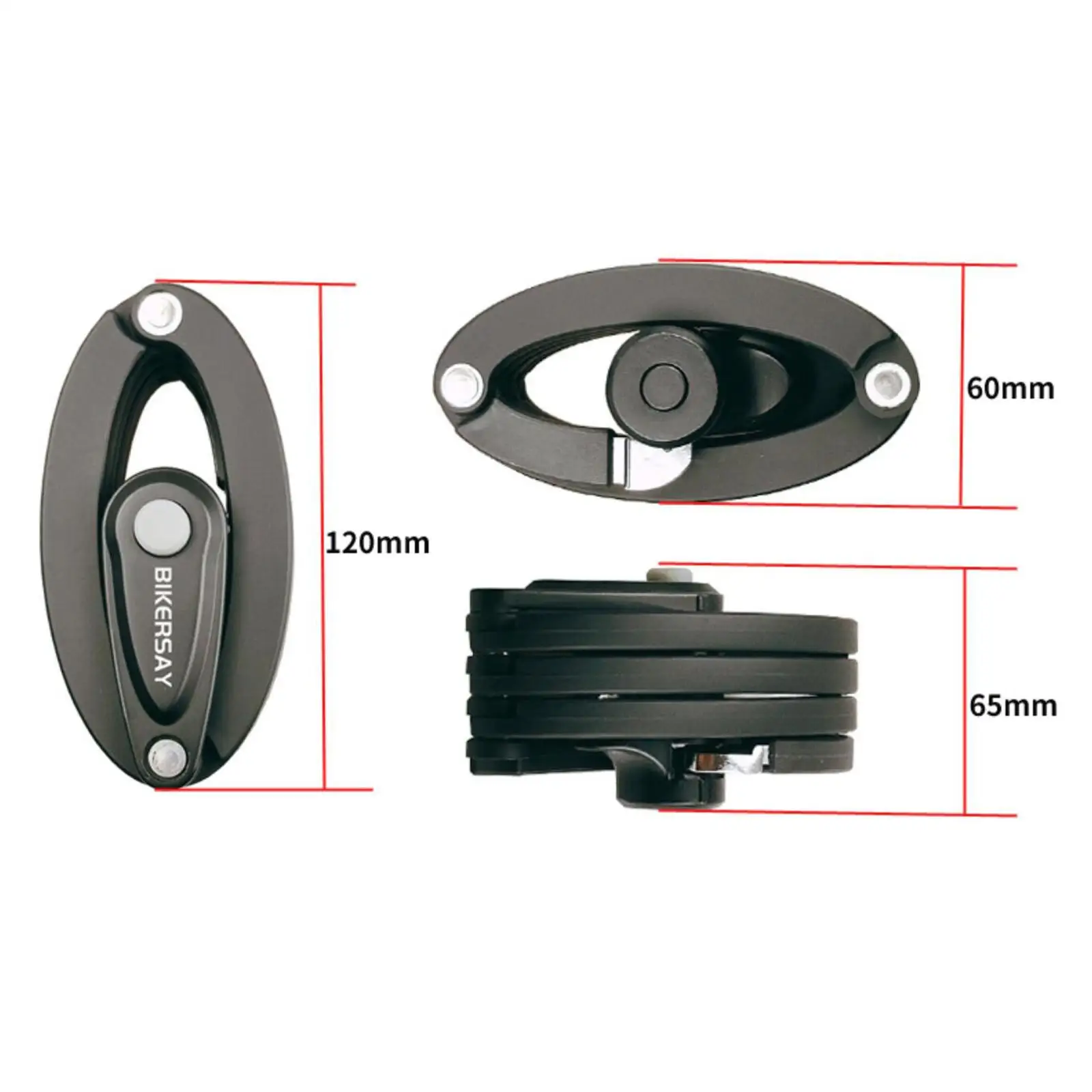 Bike Foldable Digit Password Locks 7 Joints Cable Locks Padlock