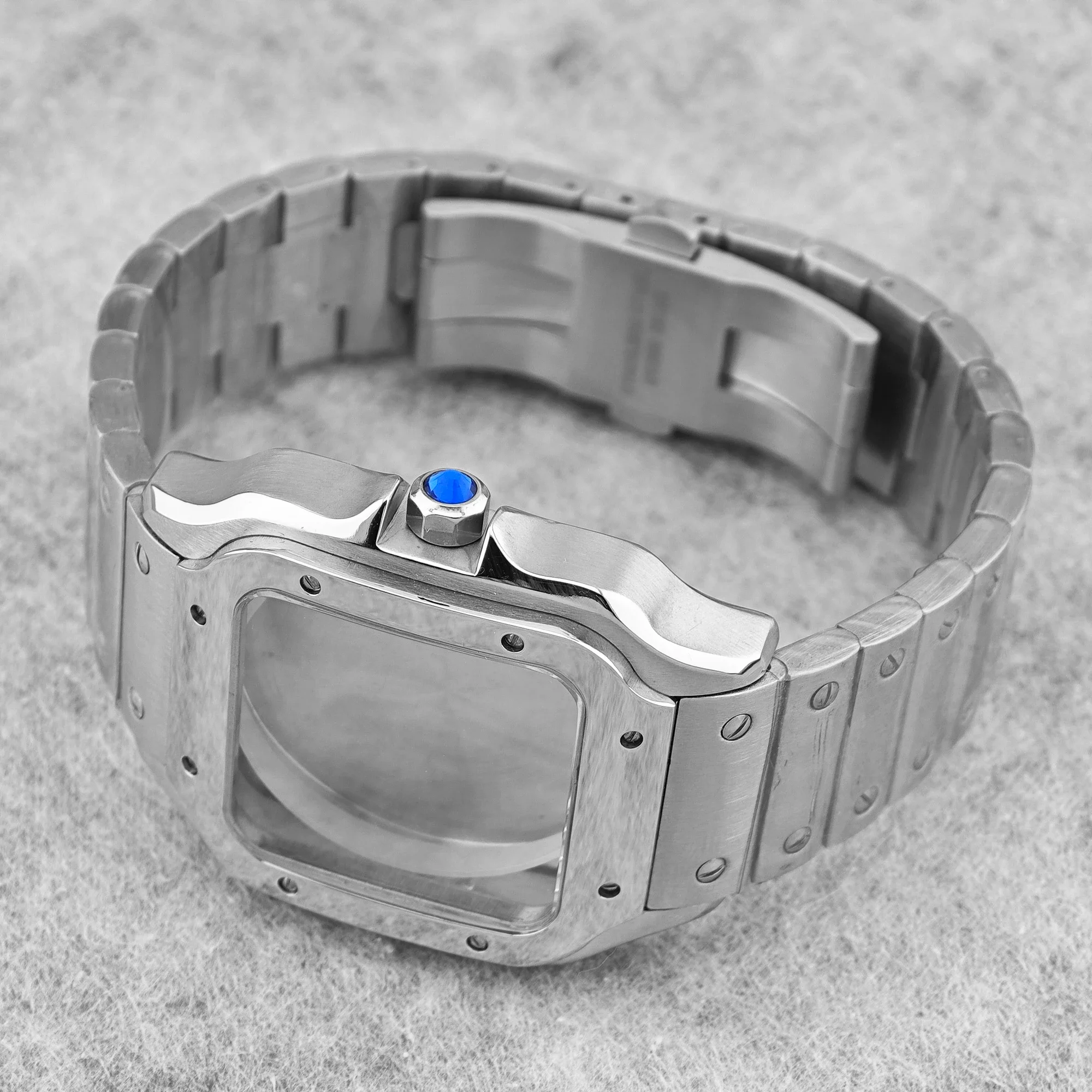 

NH35 Case Dial Hands 38mm Square Watch Case Stainless Steel Accessories for Santos Mod Parts NH35 4R35 NH36 4R36 Movement