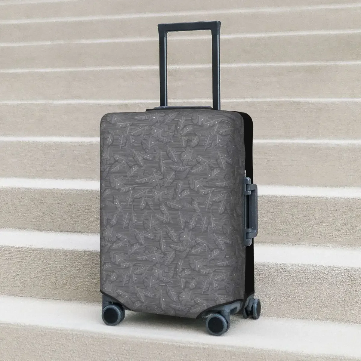 Abstract Leaf Line Suitcase Cover Fashion Geometric Strectch Cruise Trip Protection Luggage Case Holiday