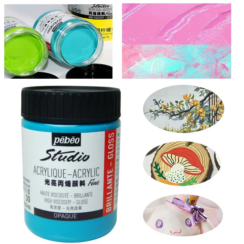 

300ml/1000ml Gloss Acrylic Pigment High Saturation Waterproof Sun-resistant Non Fading for Wall Painting Graffiti DIY Decoration