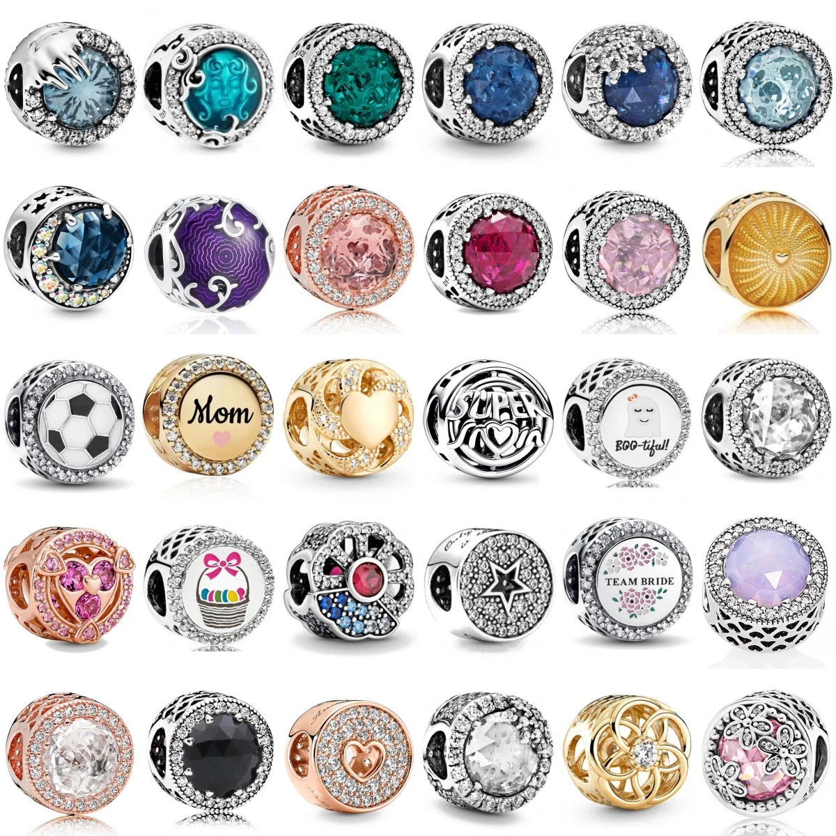 

Стерлингового Серебра 925, футбольные цветы, ледяной снег, круглые бусины, очаровательные бусины, подходят для оригинального кулона, браслета, ожерелья, изготовления ювелирных изделий, подарок