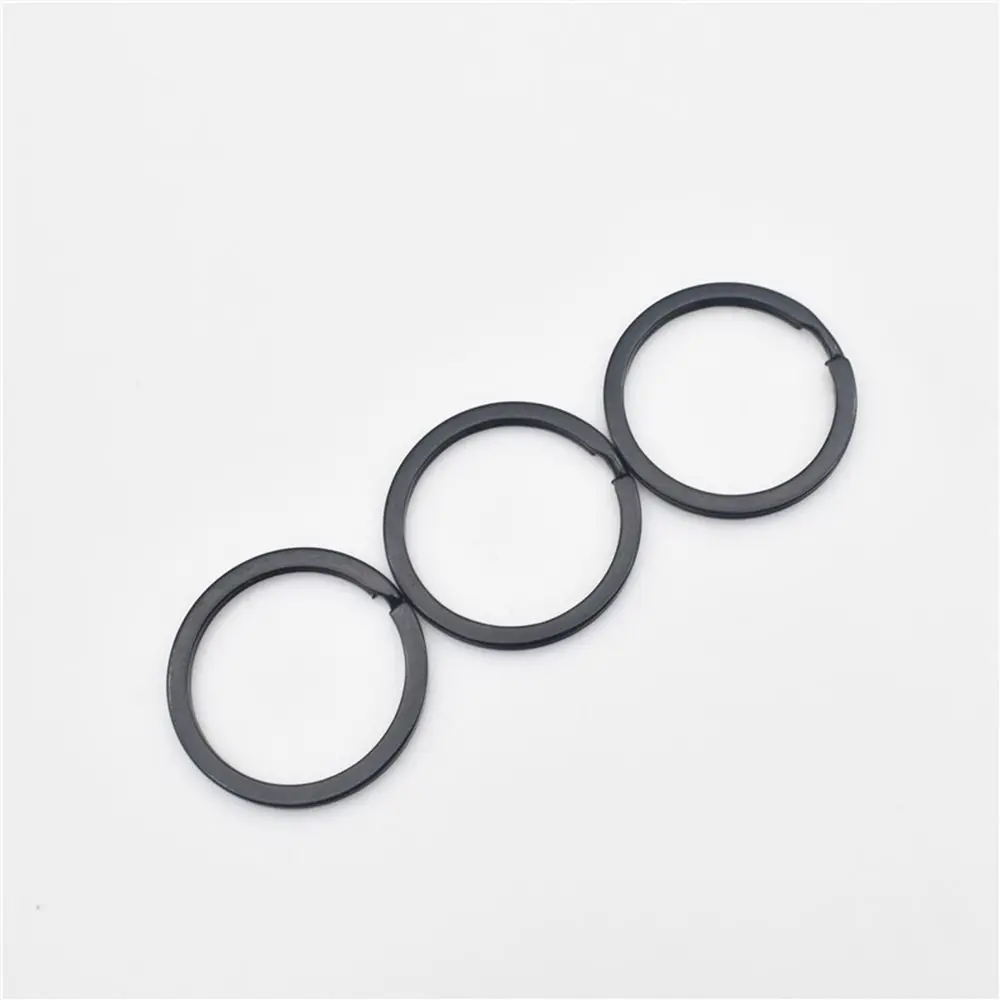 5/10pcs Metal Black EDC Key Ring DIY Keyring Tools Connectors Stainless Steel Carabiner Locking Key Chain 25/28/30/32/35mm