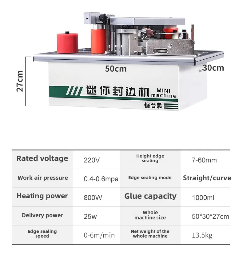 Mini Edge Banding Machine Woodworking Manual Home Improvement Small Household Ecological Paint-free Board