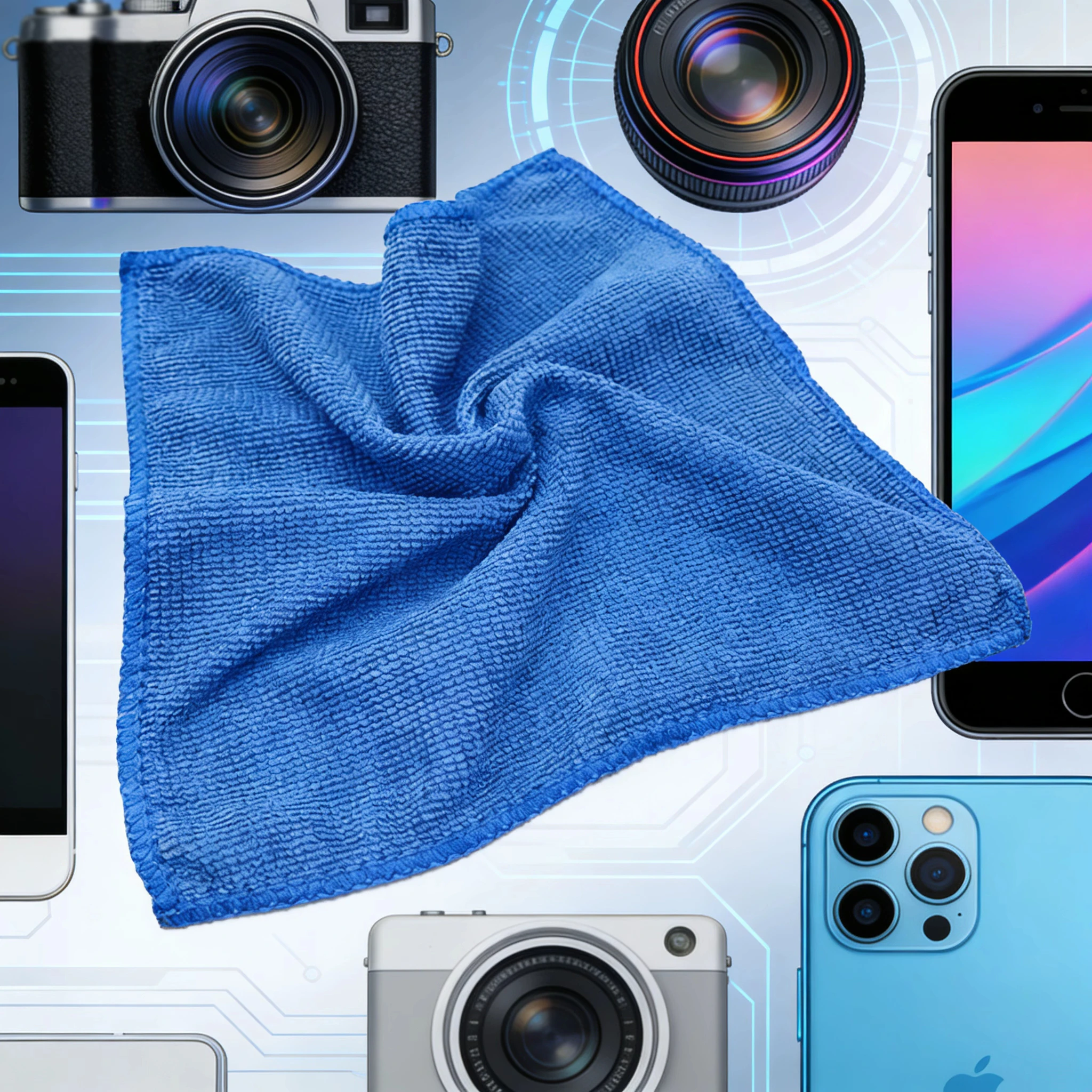 6 pieces of ultra soft ultra-fine fiber cleaning cloth, suitable for iPhone, MacBook, iPad screens, camera lenses, glasses, scra