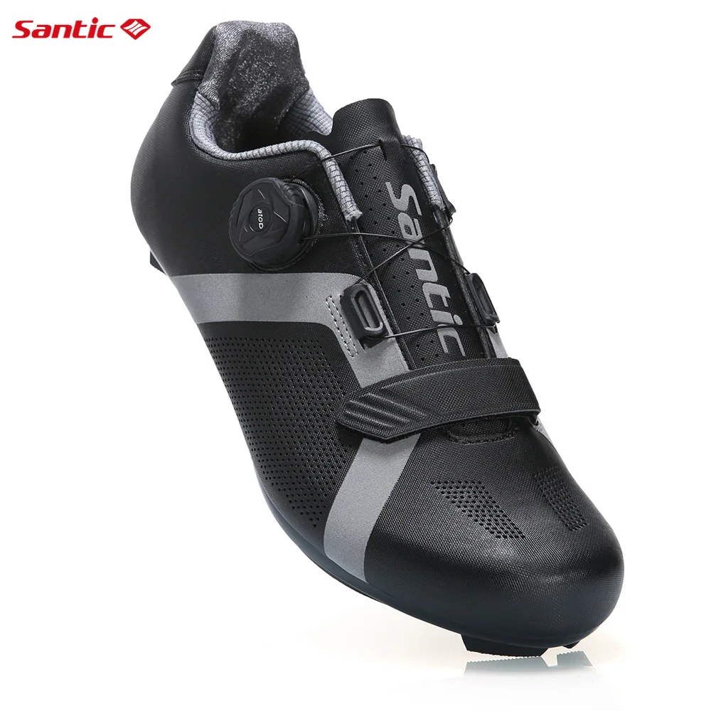 Santic Cycling Lock Shoes Fits SPD-SL Pedal Unisex Men Women Outdoor Road Riding Sneakers Professional Comfortable Bicycle Shoes