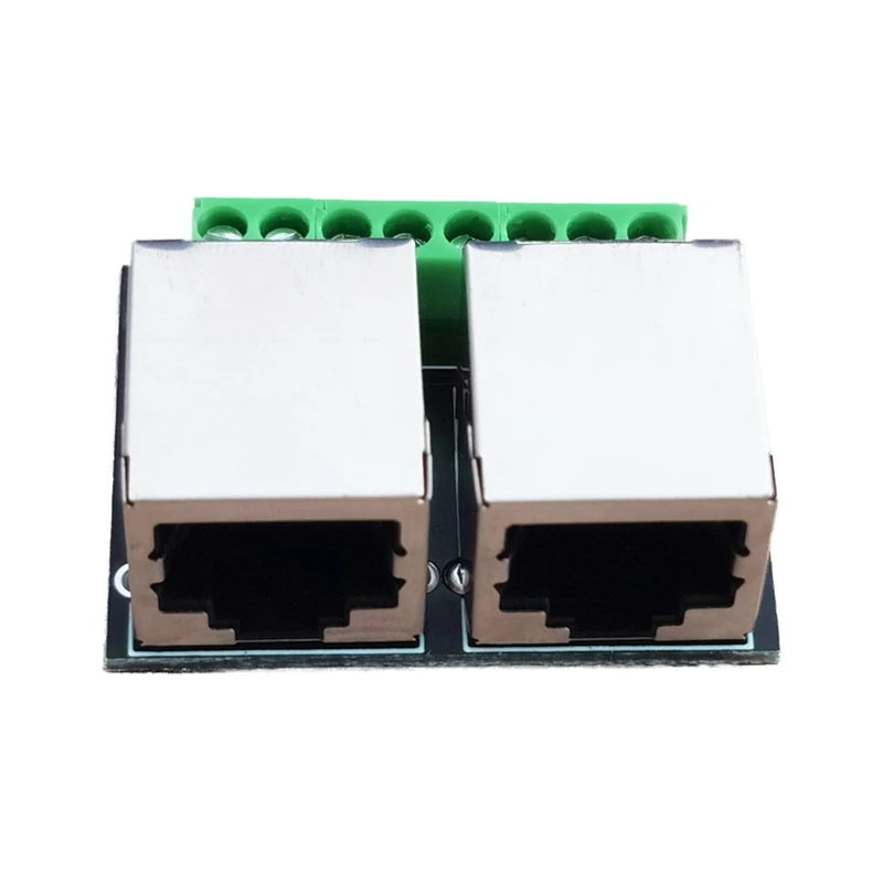 2PCS RJ45 Double female adapter board The RJ45 network adapter board turns the 3.5-pitch terminal to the 8P network adapter