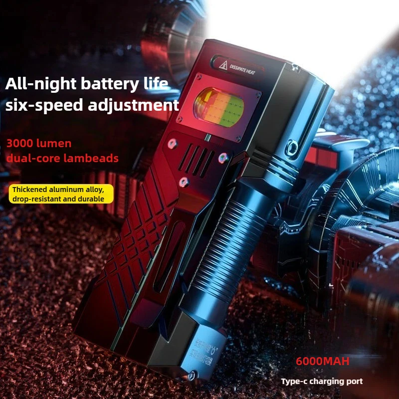 

6000MAH 3000Lm Most Powerful LED Flashlight Rechargeable Torch Light Flashlight Tactical Lantern Long Shot Hand Lamp For Camping