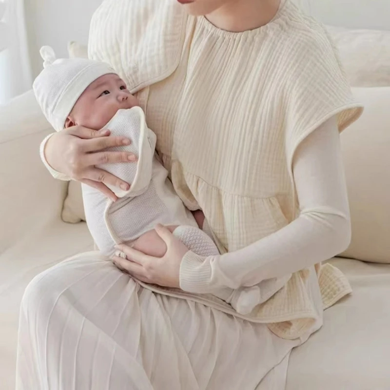 

Multifunctional Nursing Cover Privacy Protective Sleeve with Bottle pocket for Easy Breastfeeding with Open Back Wearble Design