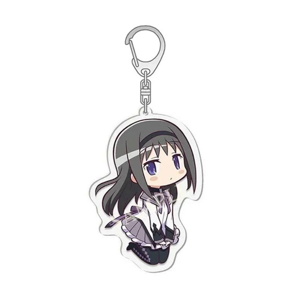 Anime puella magi madoka magica acryl schlüssel ring modell kaname madoka akemi homura miki sayaka tomoe mami sakura kyoko schlüssel bund