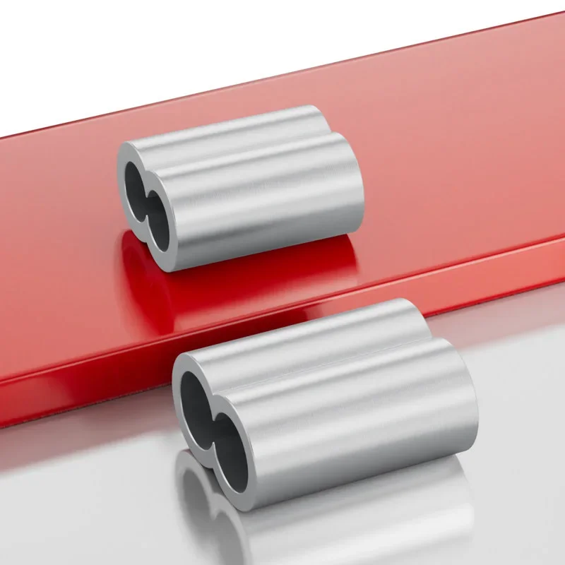 Zdjęcie 7: 8-50 szt. Aluminiowe tuleje w kształcie ósemki z podwójnym otworem M1.2/M2/M2.5/M3/M4/M6/M8/M10/M12, zaciski do lin stalowych ze stali nierdzewnej 304, obejmy do kabli