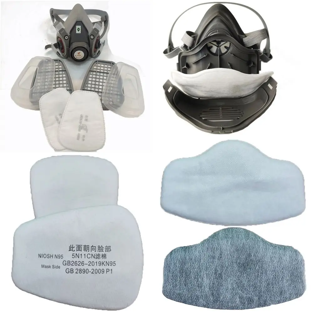 Cotton Dust Proof Filter Cotton Anti Odor White Dust Mask Cotton Pads Respirator Accessories for 5N11CN 3701CN