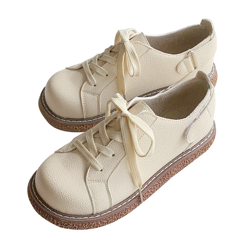 

Mori art wind 2021 spring and autumn new Japanese students leisure tie retro single shoes JK big head small leather shoes