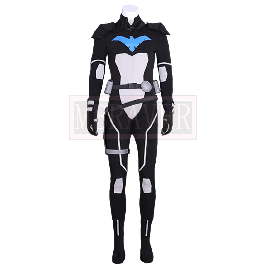 

Superhero Nightwing Cosplay Costume Halloween Party Christmas Navy Uniform Custom Made Any Size