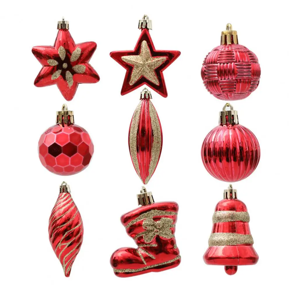 

Pendant Christmas Baubles Matte Finish Christmas Ornaments Shimmering Christmas Tree Ornaments 39 Multi-shaped for Festive