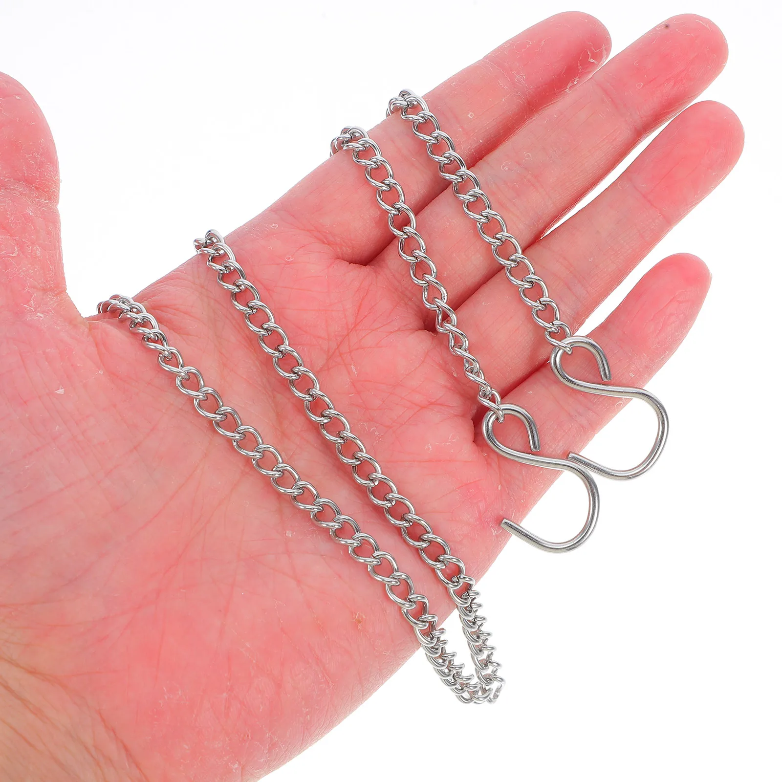 

2pcs Tag Chain for Hanging Decorative Glass Plants Basket Heavy Duty Door Sign Picture Metal Garden Window Panel