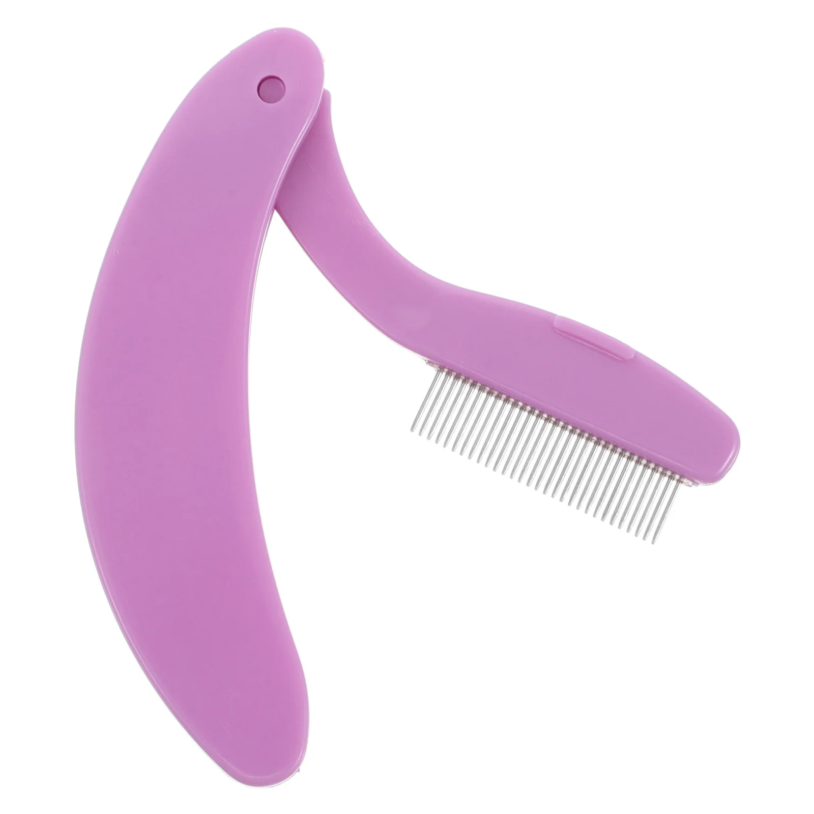 

Stainless Steel Eyelash Comb Folding Brow Comb for Lashes and Eyebrows Grooming Tool Compact Metal Brush Travel Size