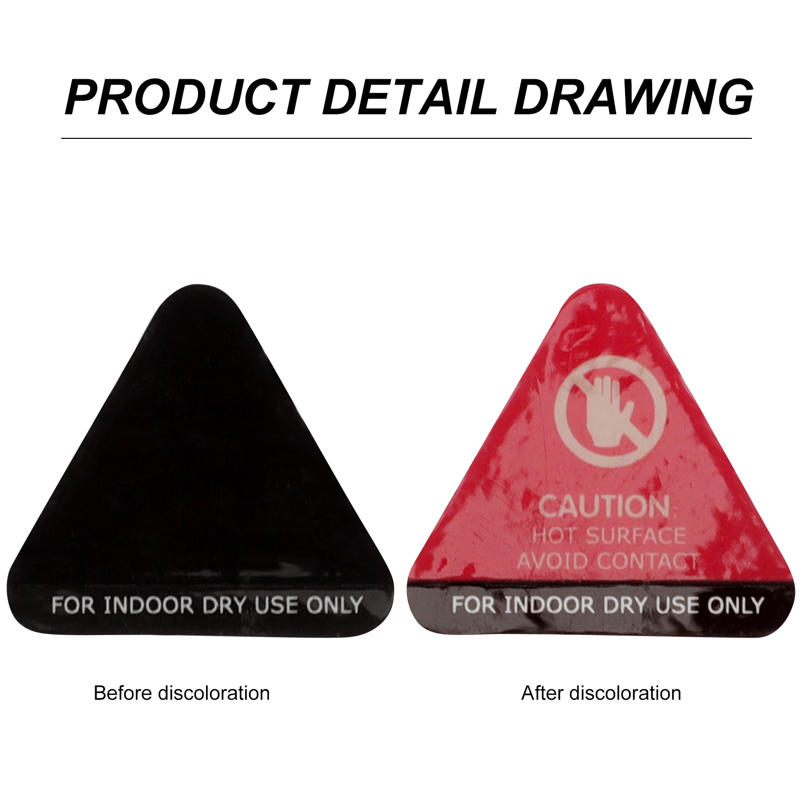 10 Pcs Temperature-sensitive Color-changing Stickers Easy to Use Scald Warning Equipment Safety Reminder Paper Colour