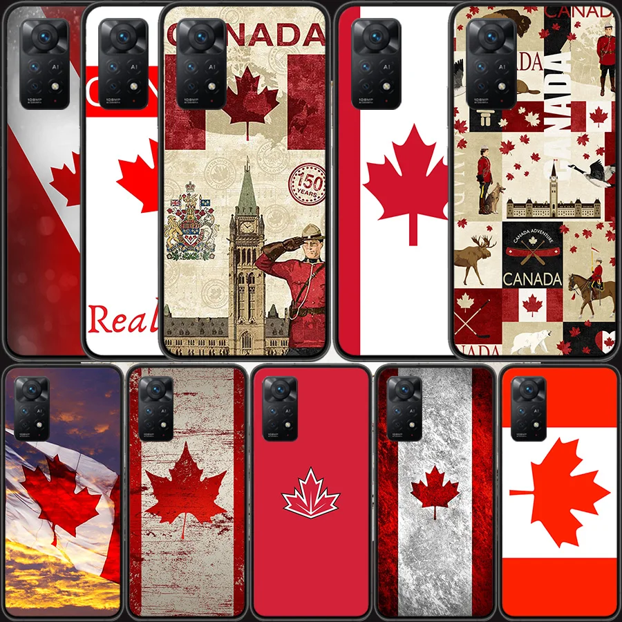 Canada Maple Leaf Flag Silicon Call Phone Case For Redmi Note 13 Pro 5G Plus 12 12C 10 10A 10C 9 9A 9C 9T 8 8A K60 K70 Pro Xiaom