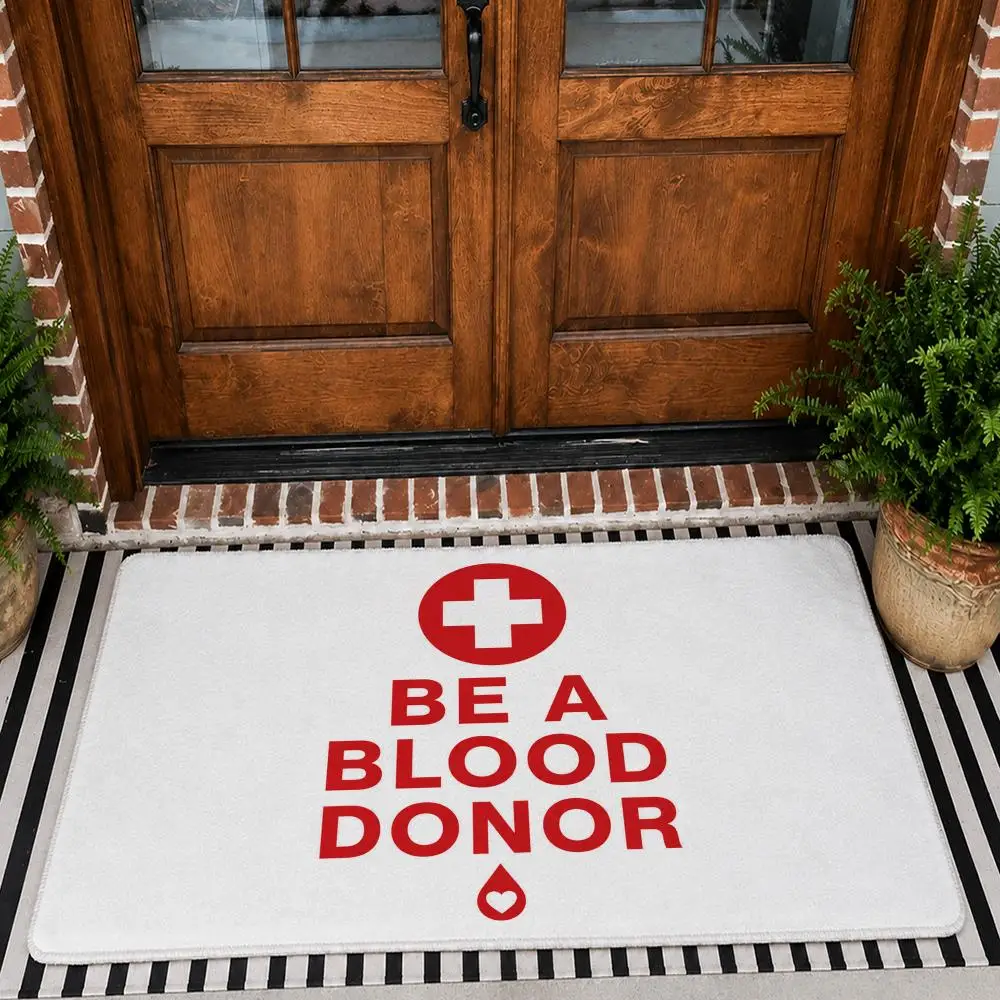 Organ Donor Pride Floor Mat Soft Flannel Rug Non Slip Washable Quick Dry Door Mat for Bathroom Kitchen Bedroom Home