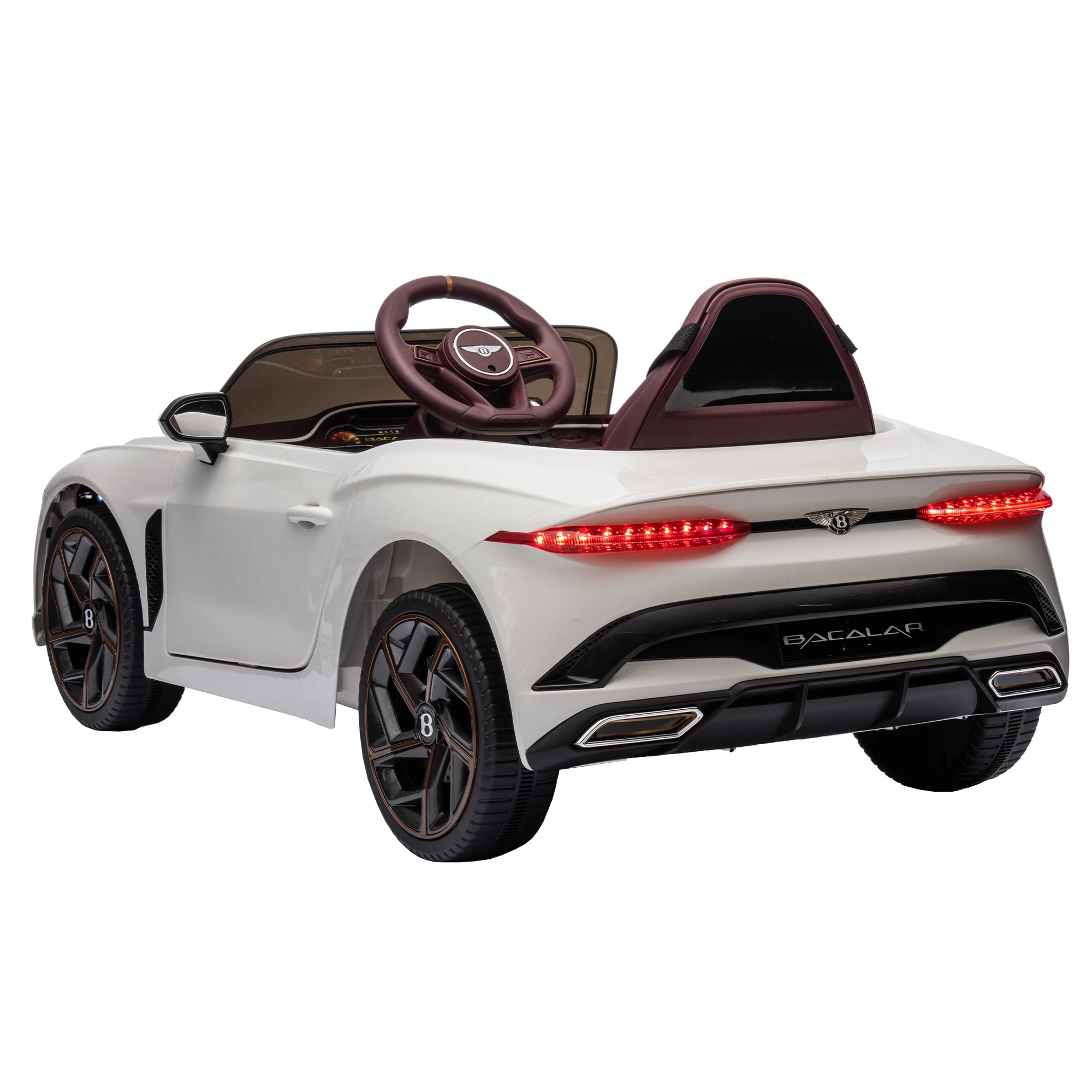 Bentley-Carro Elétrico Mulberry Ride-On Infantil, Potência Ajustável de 3 Velocidades para Crianças, 12V7A, 2.4G W, Controlo Remoto para Pais