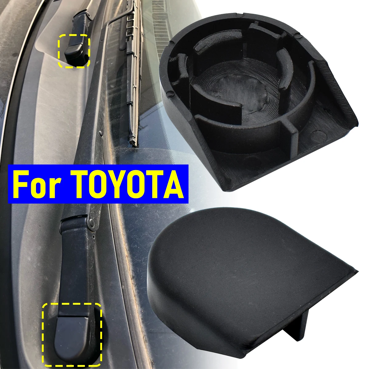 2X Front Windscreen Wiper Arm Nut Cap Bolt Cover For Toyota Corolla E150 E160 Verso Yaris Auris OE# 8529213010 Car Accessories