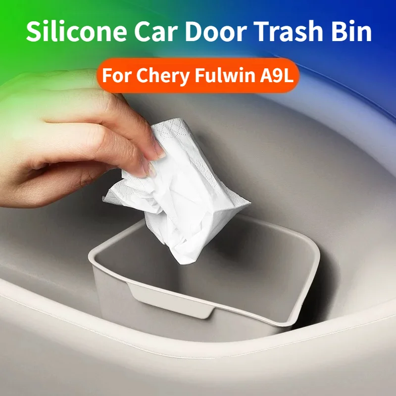 For Chery Fulwin A9L Silicone Door Trash Can & Cup Holder & Umbrella Storage Organizer Car Interior Accessories