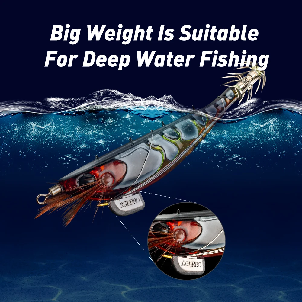 المملكة الحبار تهزهز الخشب الروبيان 9.9 جرام 13.8 جرام غرق الأخطبوط Egi مضيئة أعماق البحار الأخطبوط الحبار الطعم الاصطناعي للبيع #6