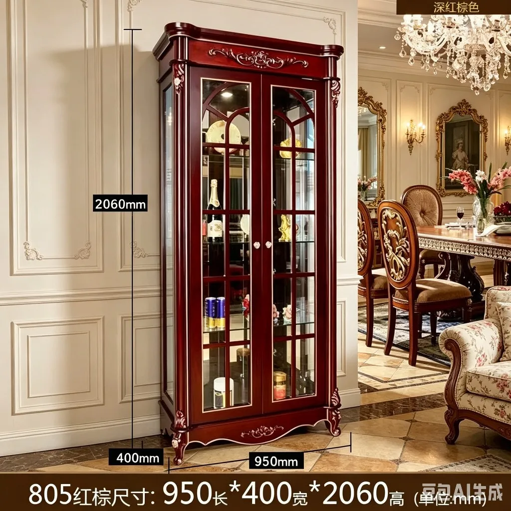 Single door wine cabinet, living room against the wall display cabinet, decorative cabinet, carved dining side cabinet