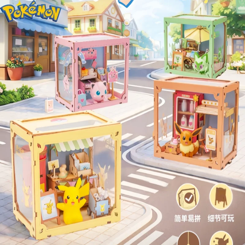 figurines-d'anime-pokemon-en-stock-figurines-miniatures-pikachuibu-modele-d'assemblage-artisanal-en-bois-jouet-cadeaux-d'anniversaire