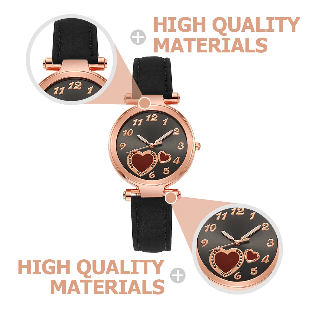 

Elegant Heart Decorative Women Quartz Watch Casual Wrist Watch Stylish Comfortable Versatile Precise Clear Dial Romantic Gift
