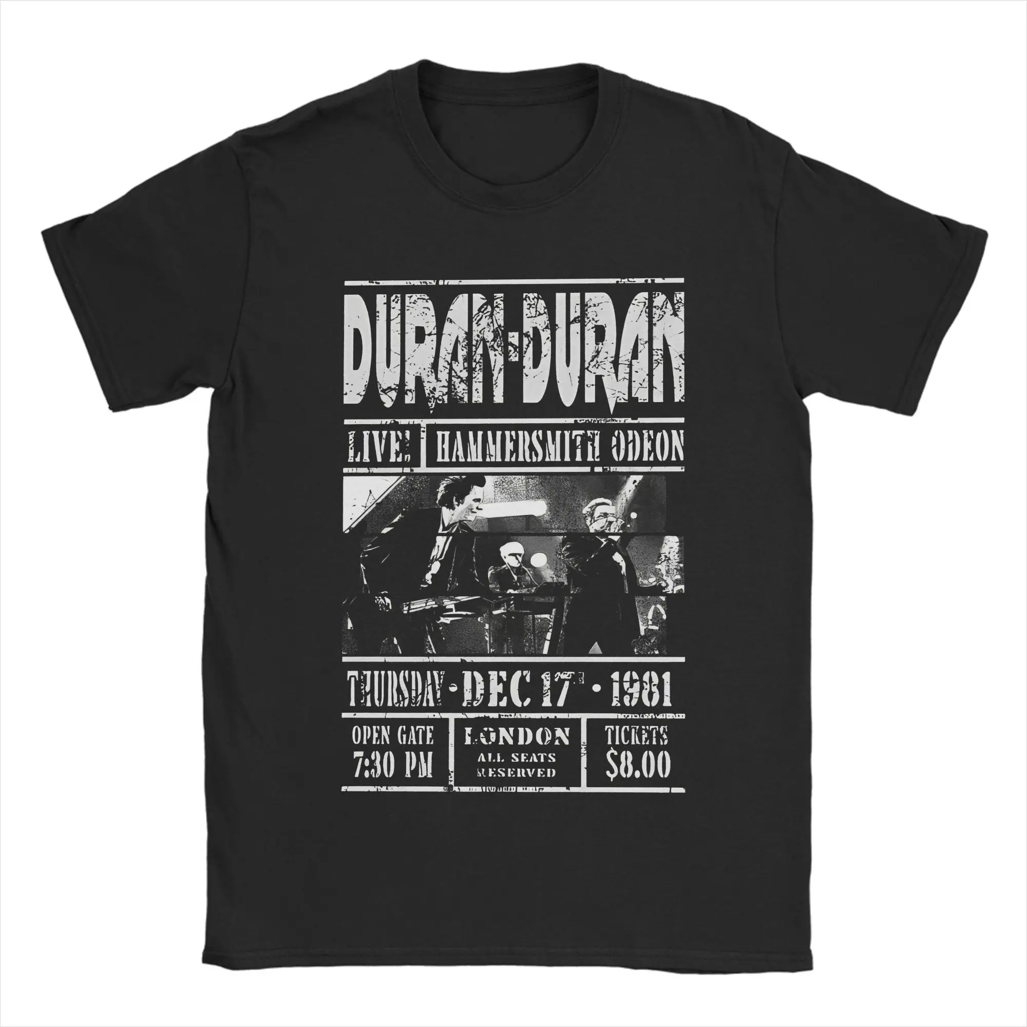 

Duran Duran band Album Merch Unisex T Shirts Pure Cotton Tee Graphic Printing Rock Music Tops T-shirt