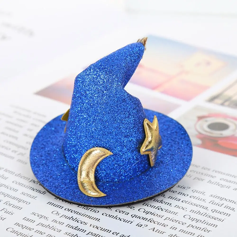 

Barrette Bent Hat Hair Clip Cute Wizard Hat Witch Hat Hairclips Witch Hat Mini Pet Halloween Hair Accessories Women