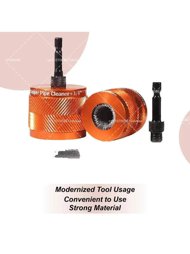 Metal  Pipe Cleaner Brush Copper Pipes Cleaning  Tube Cleaning Brush Polishing et For Power Drill
