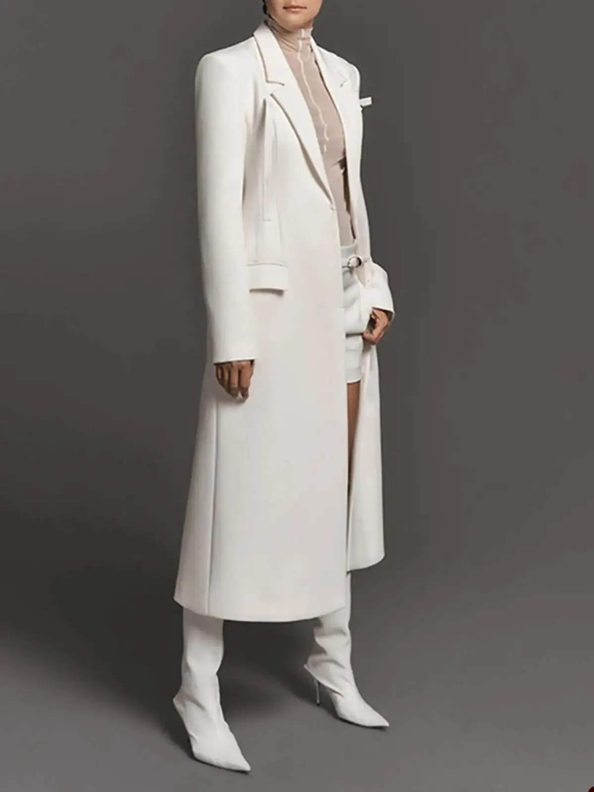 Designer Women Long Jacket Customized Floor Length Blazer Dress Coat Formal Birthday Party Ladies Wear One Piece