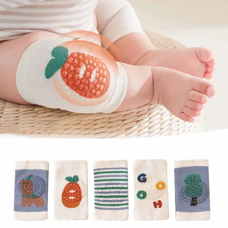 

Summer Thin Section Breathable Knee Pads New Non-slip Cute Fruit Animal Crawling Knee Pads Cotton Breathable Baby Knee Pads