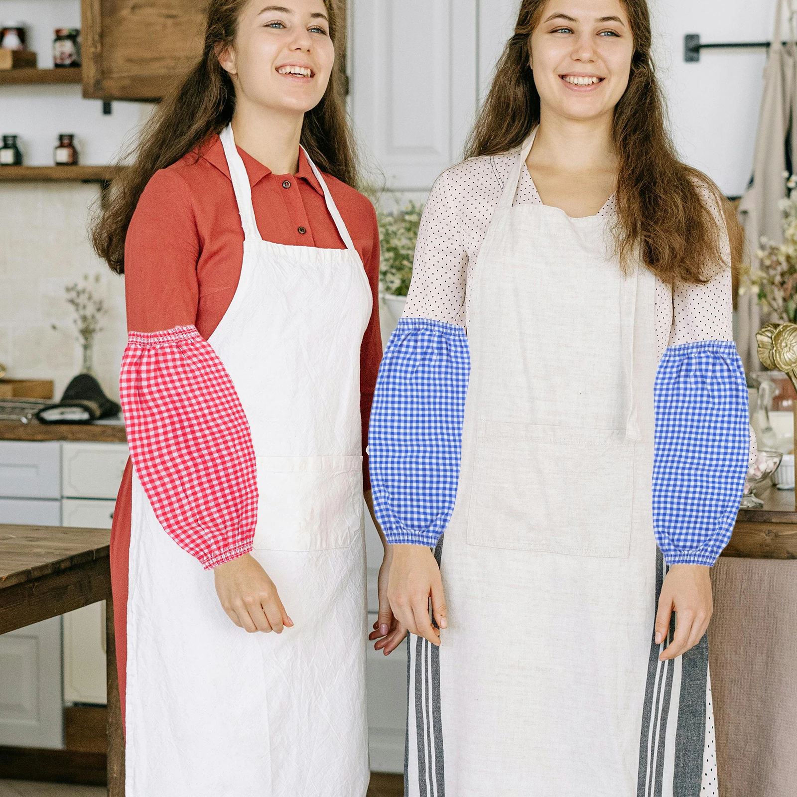 

2Pairs Oilproof Arm Covers for Cooking Reusable Kitchen Supply Dish Washing Oversleeves Protective Armwear for Home Office