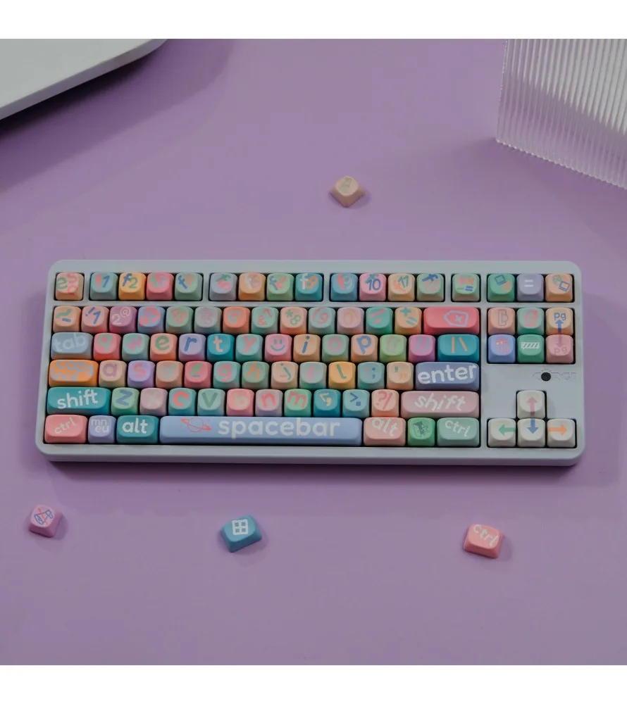 

Pink large character keycap PBTXOA highly sublimated mechanical keyboard cap wooting